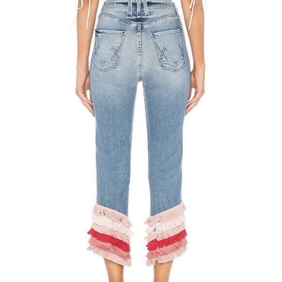 McGuire Women’s Jeans Cha Cha Fringe Cropped Tequila Sunrise Sz 3… - Picture 3 of 9